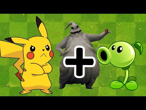 Oogie Boogie + Pikachu + Peashooter Fusion Plants vs Zombies Animation