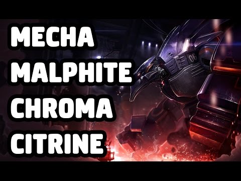 MECHA MALPHITE CHROMA GRANITE SKIN CITRINE SPOTLIGHT - LEAGUE OF LEGENDS