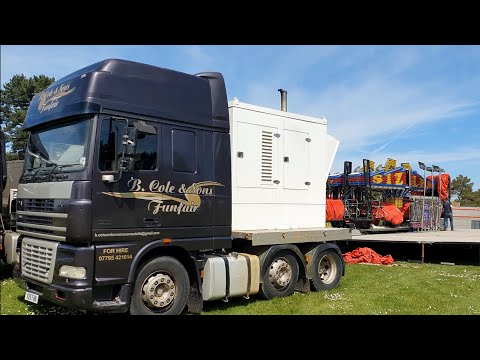 B.Cole & Sons Pop Up Fun Park Kings Park Bournemouth Build Up Walk Around #funfair #fairground