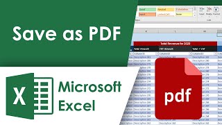Excel Tutorial - 017 - Save as PDF