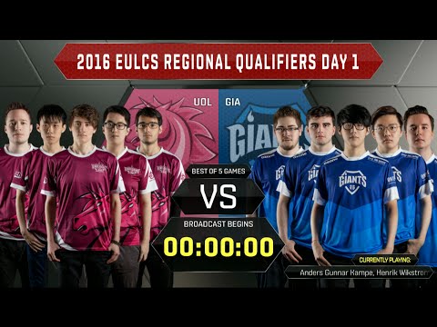 Unicorns of Love (UOL) vs Giants full series (All Games) | S6 Worlds 2016 EU Regional Qualifiers