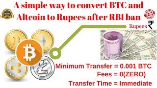 How to convert Bitcoin to rupees and withdrawal to bank||How to convert BTC to INR if rbi ban btc