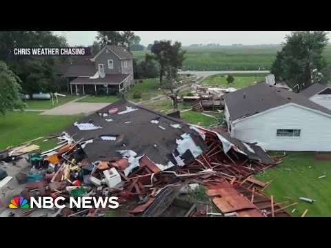Tornadoes tear through Midwest as wildfires burn in the west