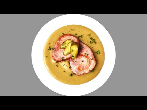 Jemná mixovaná hrachová kaše s uzeným masem recept