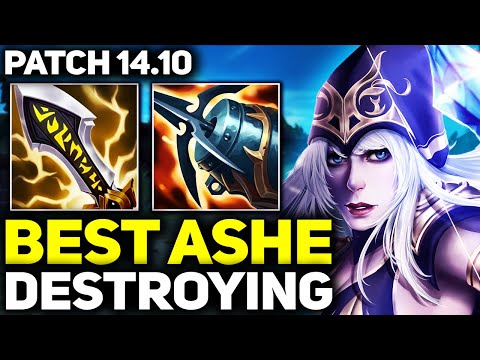 RANK 1 BEST ASHE SHOWS HOW TO DESTROY! (PATCH 14.10) | League of Legends