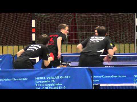 Tischtennis DJK Spvgg Effeltrich vs SB Versbach 2013 15M Jaslovsky vs Andreas Ball