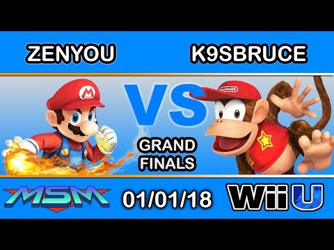 MSM 127 - Zenyou (Mario) Vs. K9sbruce (Diddy Kong, Cloud) Grand Finals - Smash 4