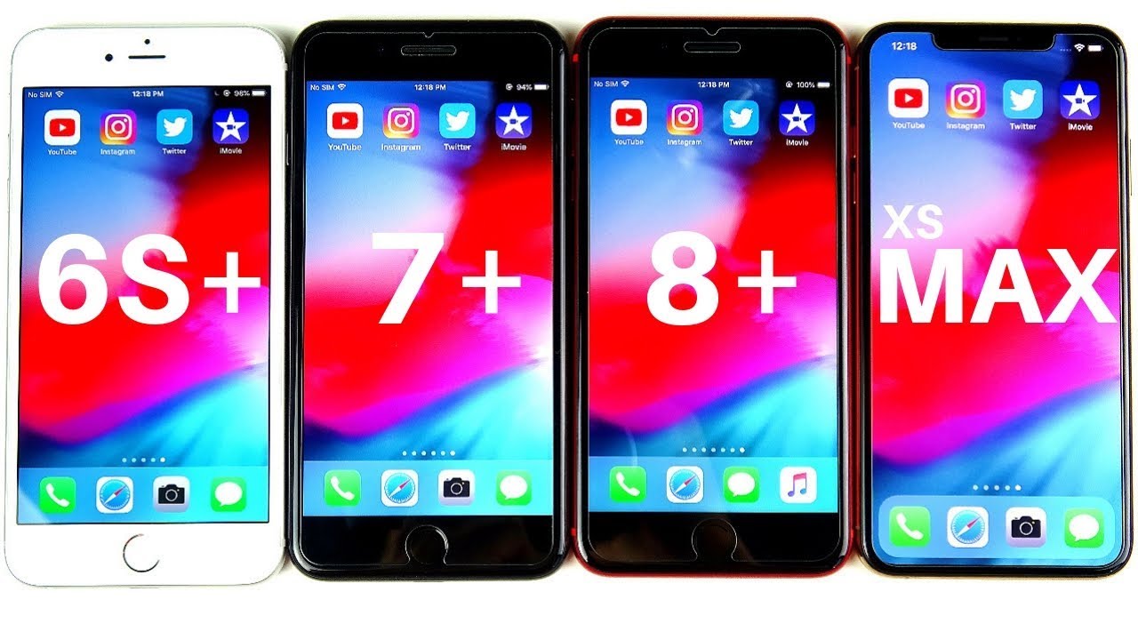 iPhone 6S Plus vs iPhone 7 Plus vs iPhone 8 Plus vs iPhone XS Max Speed Test!