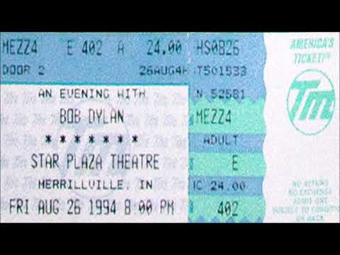 Bob Dylan 1994 US Summer Tour - Merrillville, IN USA 26th August 1994