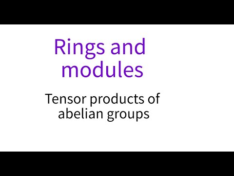 Rings 10 Tensor products of abelian groups