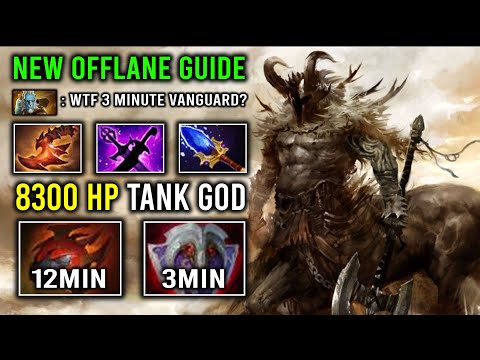 WTF 3Min Vanguard & 12Min Heart Ultimate Tank Carry 8300 HP Centaur Warrunner Dota 2