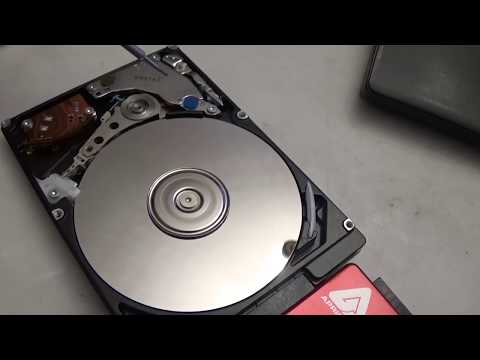 Take a look inside a hard drive while it's running