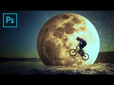 Photoshop Fantasy Bicycle Moon - Photo Manipulation Tutorial
