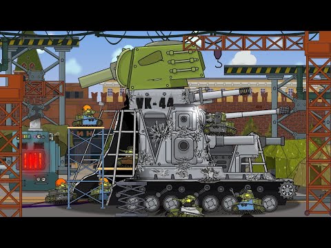 Creation of KV-44-M2 from VK-44 - Cartoons about tanks