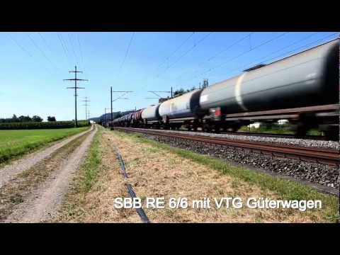 SBB RE 6/6 mit Kesselwagen [HD]