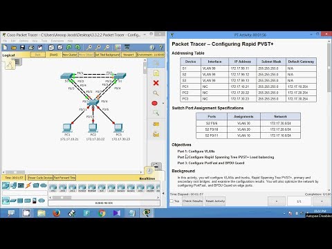 3.3.2.2 Packet Tracer - Configuring Rapid PVST