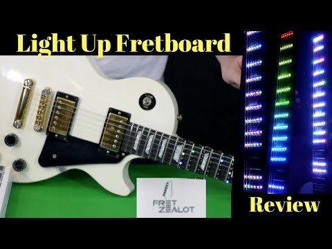 Light Up Fretboard! Let's Try Out The Fret Zealot Guitar Learning Tool! Review, Installation + Demo
