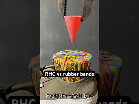 RHC vs rubber bands  #science #satisfying #experiment #asmr