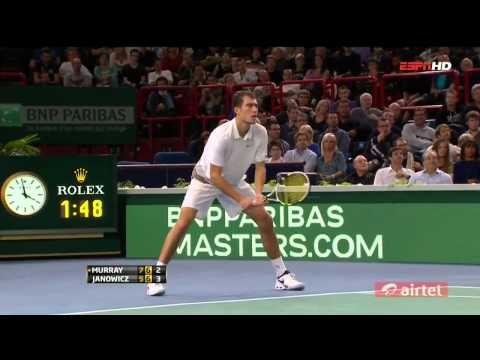 Andy Murray Vs Jerzy Janowicz HIGHLIGHTS ATP Paris Masters 2012 *
