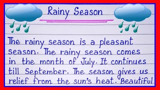 Essay on Rainy Season in english/Rainy Season essay in english/Rainy Season essay