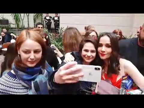 Natalia Oreiro with fans in hotel in Yerevan, Armenia - 6.4.2019