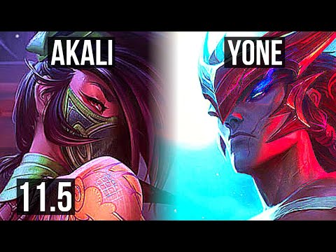 AKALI vs YONE (MID) | 13/1/3, Legendary, 500+ games, 1.0M mastery | EUW Diamond | v11.5