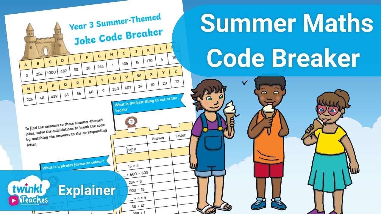 Year 3 Summer Maths Code Breaker Fun