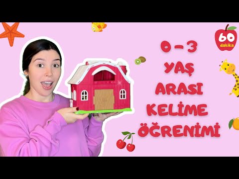 Hayvanlar, Meyveler ve Renklerle Kelime Öğrenimi! 🍎🐶🌈 | 0-3 Yaş Çocuklar İçin Dil Gelişimi