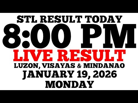 STL Result Today 8:00 PM Draw January 19, 2026 Monday STL Luzon, Visayas, Mindanao LIVE Result