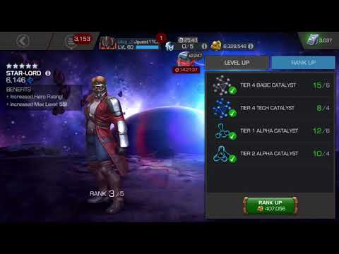 R4 5 Star Starlord Rank-Up and ROL WS Speed Kill! - Marvel Contest of Champions (MCOC)