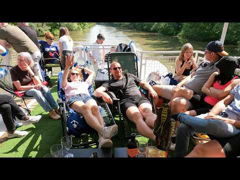 Slovak Amazonia river by boat to Sarospatak, Hungary