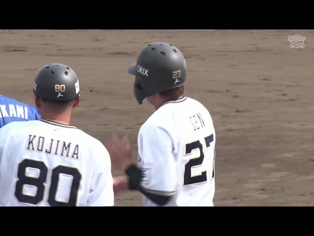[Granja] Kendai Moto short stop de Los Buffaloes conecta un oportuno hit infield para sumar otro punto al equipo! 17 de abril de 2025 Orix Los Buffaloes vs Chunichi Dragons