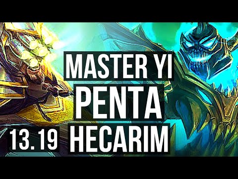 MASTER YI vs HECARIM (JNG) | Penta, Rank 2, Rank 1 Yi, Comeback, Legendary | TR Challenger | 13.19