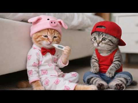 😿 Ginger is Sick! 🐱 Sora Cat Gave Medicine 💊 to the Ginger Kitten! ❤️ Mama Cat Cares!#cute #cat