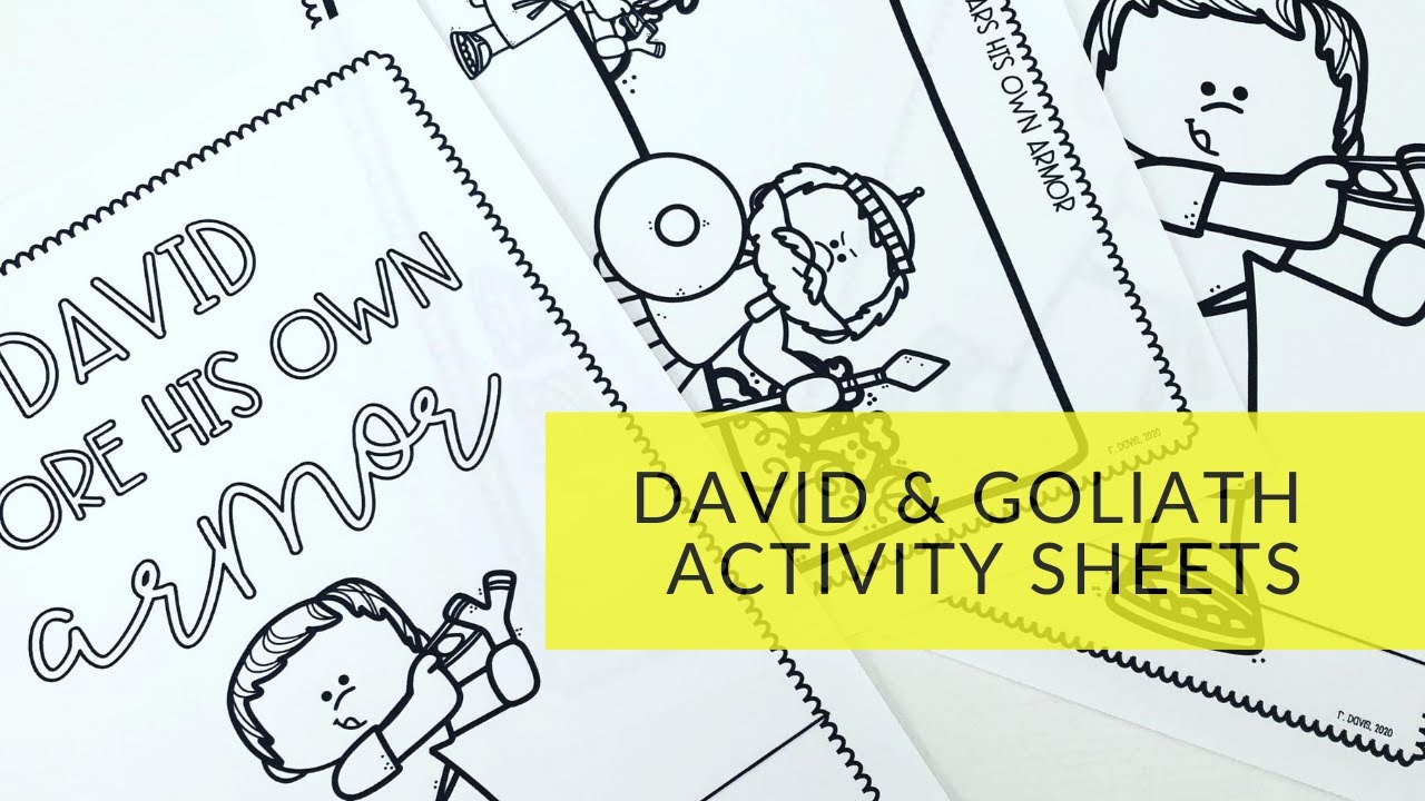 DAVID AND GOLIATH ACTIVITY SHEETS
