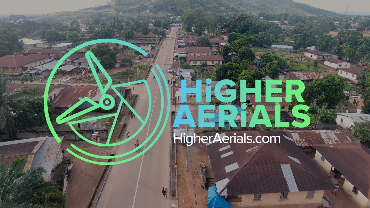 Sierra Leone - Makeni Aerial Stock Footage - Higher Aerials
