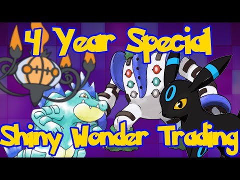 Shiny Pokemon Wonder Trading! (4 Years on YouTube Special)