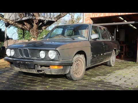 BMW E28 first start after 5 years of sitting |  E28 restoration
