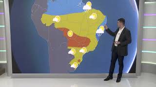GANGORRA CLIMÁTICA: CHUVAS LEVES NO NORTE E NORDESTE, E FRENTE FRIA EM DIREÇÃO AO SUL