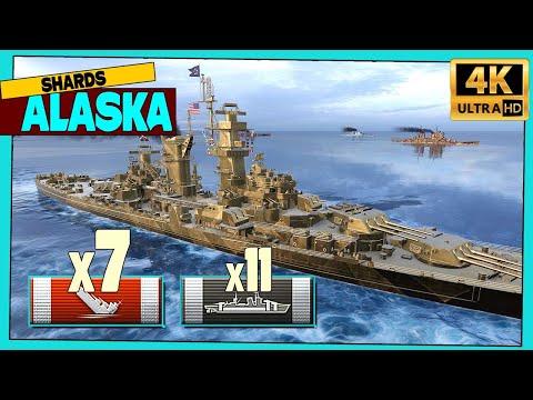 Cruiser Alaska on map Shards, N1 - World of Warships