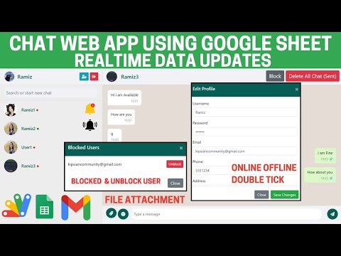 Chat Web App Using Google Sheet & Appscript V2 | C18