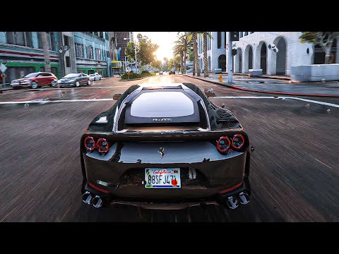 GTA 5: Rain Enhancement Script - Ultra Realistic Graphics Mod Gameplay on RTX 4090 [4K]