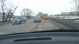 preview picture of video 'Федеральная трасса М5, Пенза, село Чемодановка 7.04.2012'