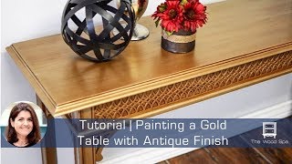 Painting a Gold Table with Antique Finish - Speedy Tutorial #4