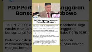 PDIP Pertanyakan Sumber Anggaran Rencana Bansos Tunai Rp5,4 Juta per Orang