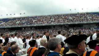 preview picture of video 'Naval Academy Graduation 2010 - hat toss'