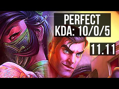 AKALI vs JAYCE (MID) | 10/0/5, Legendary, 700+ games | NA Master | v11.11
