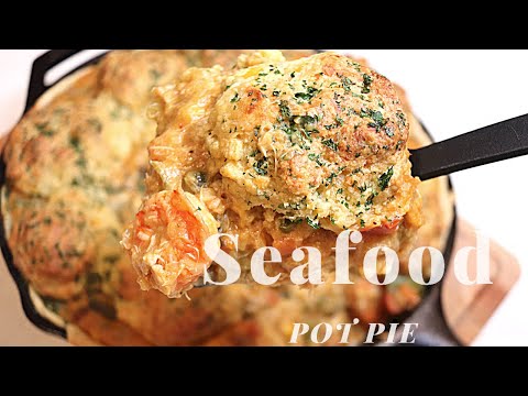 Seafood Pot Pie Easy Recipe With Red Lobster CHEDDAR BAY BISCUITS