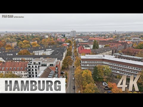 Hamburg, Germany: Hamm-Nord - Hammer Steindamm, Sievekingsallee - 4K Ultra HD - 0135