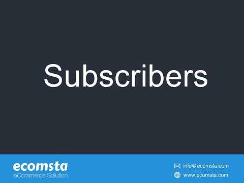 Subscribers- eCommerce Script